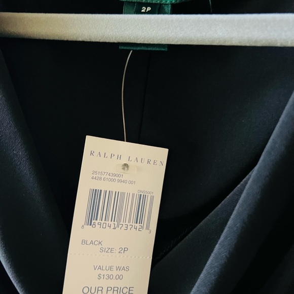 Ralph Lauren Black dress size 2P. Great dress for the office. - Picture 2 of 3